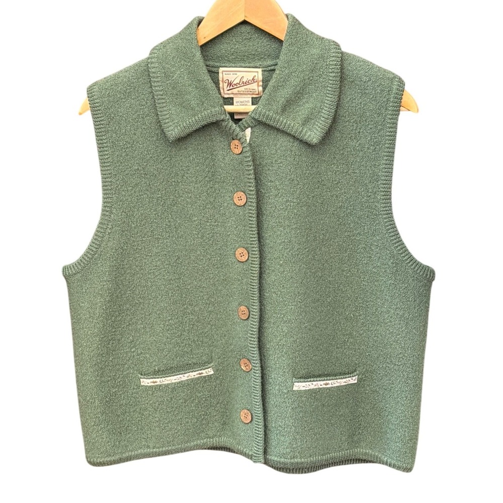 Vintage Woolrich Wool Vest Gorpcore Cottagecore Cabincore Preppy Forestcore